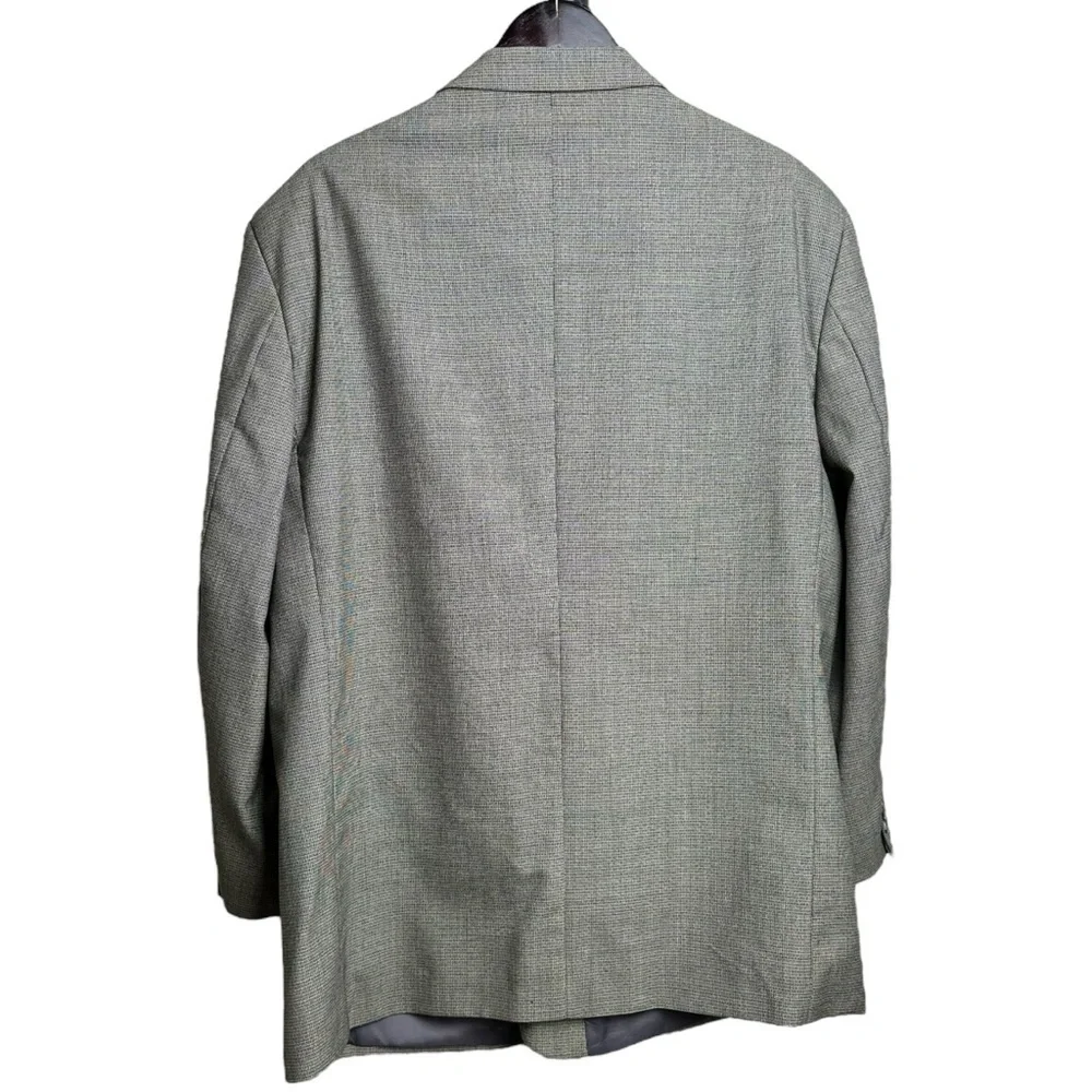 Vintage Oleg Cassini Size 48R Patterned Sport Coat Blazer New Wool Men's Retro